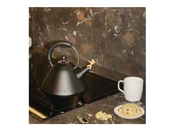9093 BB, Hervidor Negro con Silbato, Alessi