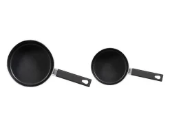 2 cacerolas antiadherentes MEP154N, libres de PFOA - Mango de silicona - Aptas para todo tipo de cocinas