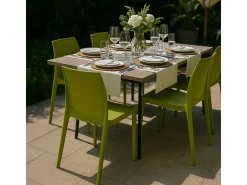 22 Silla de cocina Apilable de Polipropileno Rome Grand Soleil Stock - Verde Anís