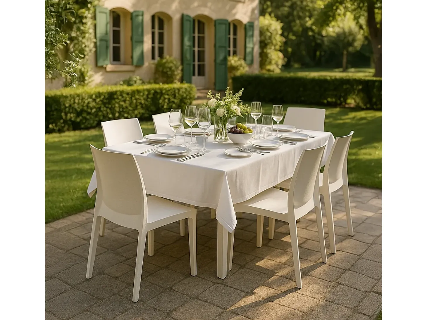 22 Silla de cocina Apilable de Polipropileno Rome Grand Soleil Stock - Blanco