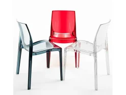 16 Silla Femme Fatale Grand Soleil transparentes Oferta Stock Bar Restaurante - Transparente