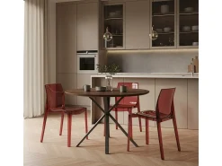 16 Silla Femme Fatale Grand Soleil transparentes Oferta Stock Bar Restaurante - Rojo Transparente