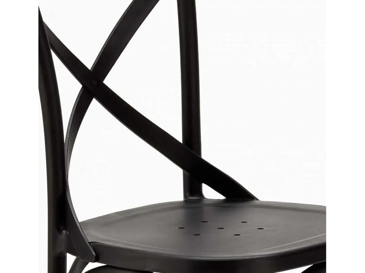 20 sillas bar restaurante de polipropileno Vintage Design Stock - Negro