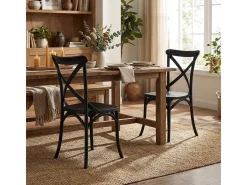 20 sillas bar restaurante de polipropileno Vintage Design Stock - Negro