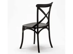 20 sillas bar restaurante de polipropileno Vintage Design Stock - Negro