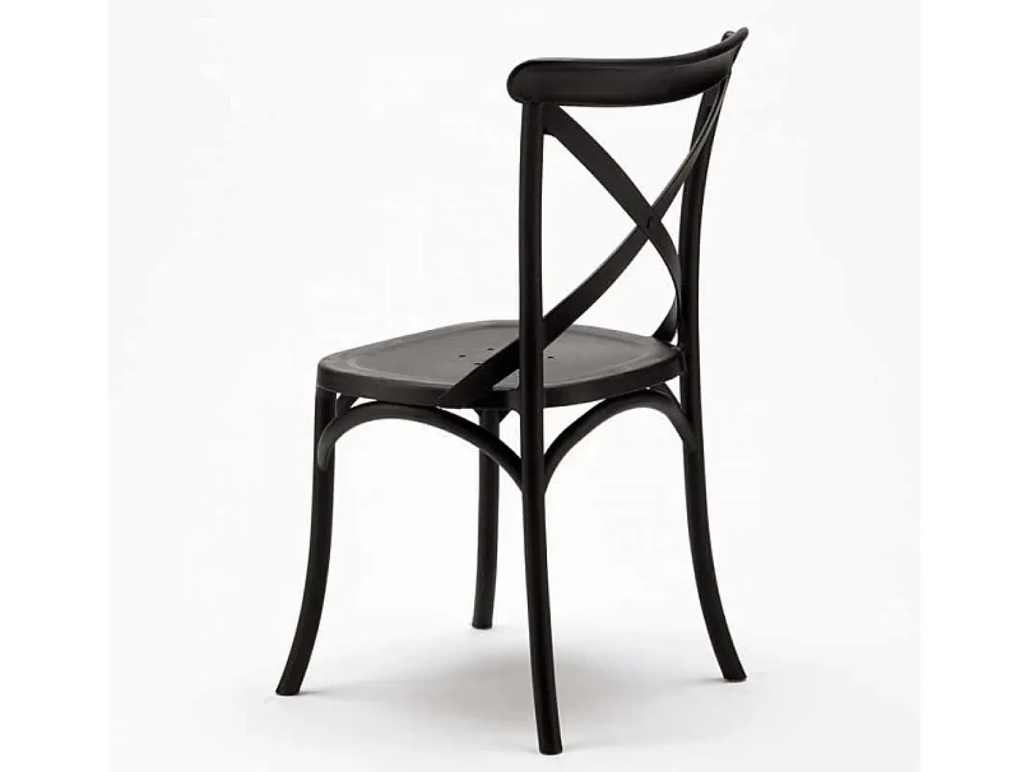 20 sillas bar restaurante de polipropileno Vintage Design Stock - Negro