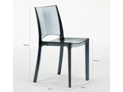 18 Sillas B-Side Grand Soleil bar cafetería transparentes Oferta stock - Transparente