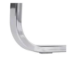 6 sillas cantilever en terciopelo y metal plateado - Diseño diamante - Carga máx. 150 kg - 55x45x87 cm - Gris