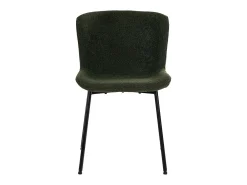 2 sillas de comedor de poliéster copped con pies negros