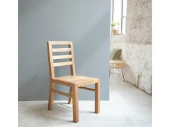 2 sillas de madera de teca reciclada maciza