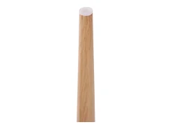 2 sillas en piel PU - Respaldo en ratán y patas metálicas - Carga máx. 150 kg - 47x51x79 cm