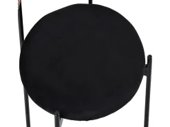 6 sillas en terciopelo y ratán - Patas de metal - Carga máxima 150 kg - 45×40×75 cm - Verde