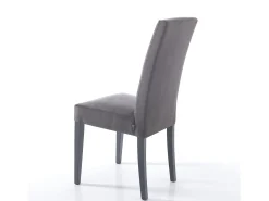 2 Sillas tapizadas de microfibra para comedor Made in Italy Midland - Gris