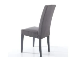 2 Sillas tapizadas de microfibra para comedor Made in Italy Midland - Gris