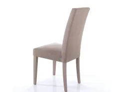 2 Sillas tapizadas de microfibra para comedor Made in Italy Midland - Gris paloma