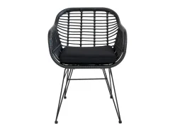 4 sillones de politretina negros TRIESTE