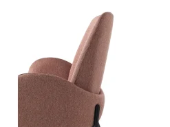 2 x sillas modernas de cocina tapizadas en tela con reposabrazos Antea - Rosa