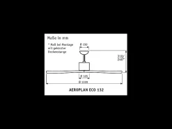 AEROPLAN ECO 132, Ventilador Sin Luz, CasaFan