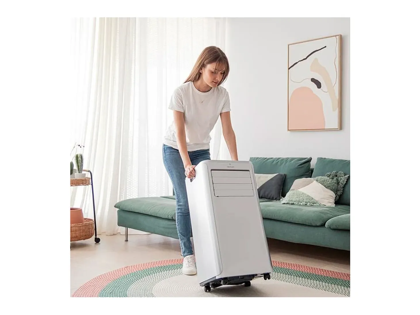Aire acondicionado portátil Cecotec ForceClima 9100 Soundless 1010W 9000BTU con mando blanco