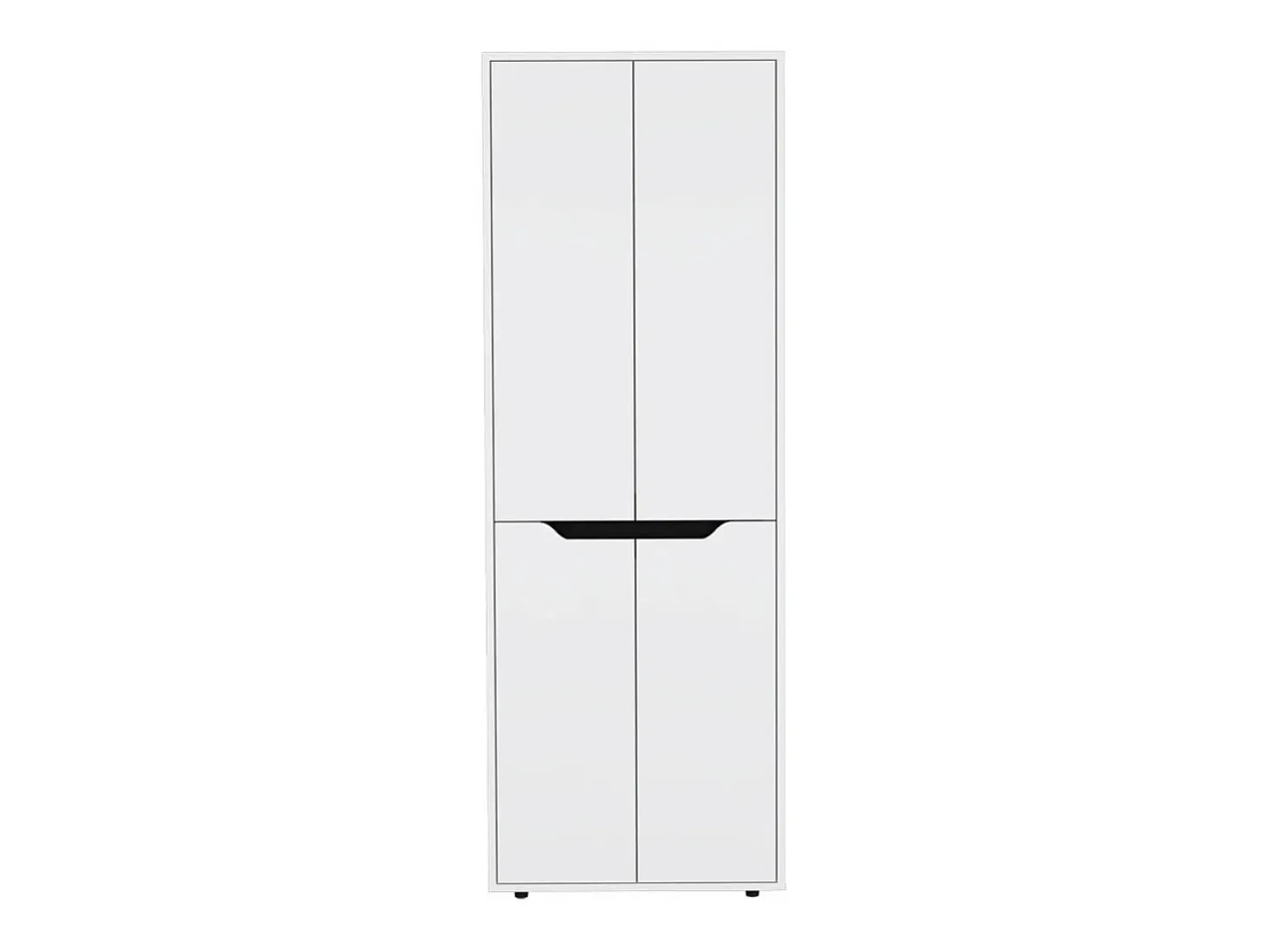 Alacena Herring en melamina con 4 puertas y 5 estantes , blanco , 170 cm X 60 cm X 30 cm
