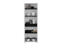 Alacena Herring en melamina con 4 puertas y 5 estantes , blanco , 170 cm X 60 cm X 30 cm