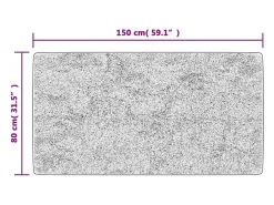 Alfombra antideslizante lavable 80x150 cm Gris