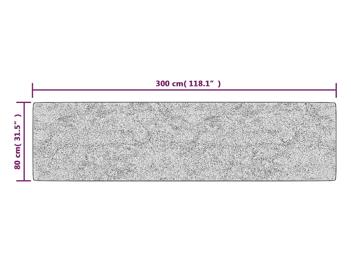 Alfombra antideslizante lavable 80x300 cm Antracita