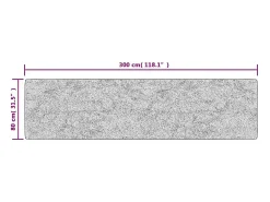 Alfombra antideslizante lavable 80x300 cm Beige