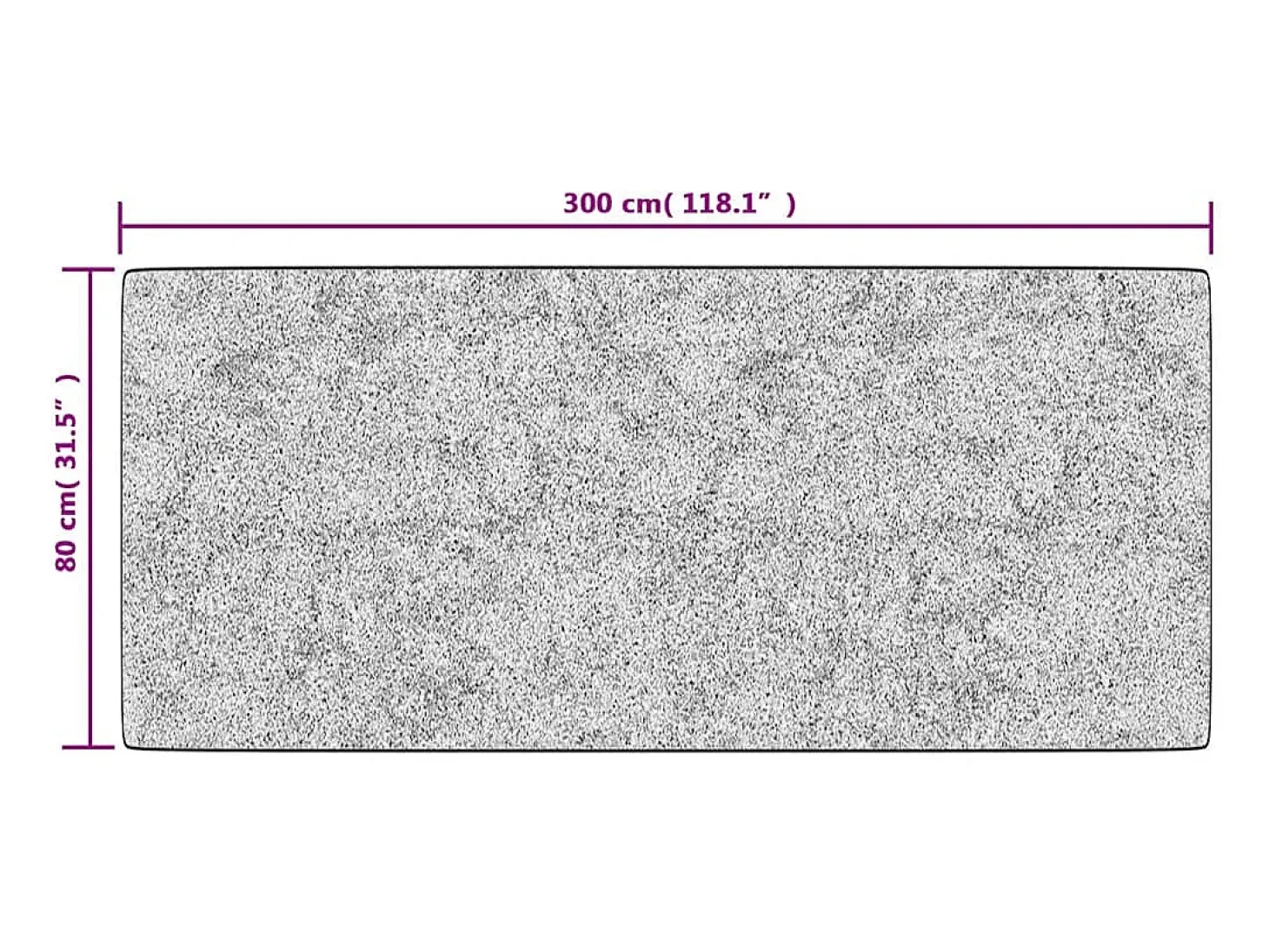Alfombra antideslizante lavable 80x300 cm Multicolor