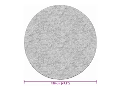 Alfombra antideslizante lavable φ120 cm gris