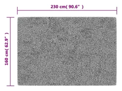 Alfombra antideslizante lavable 160x230 cm beige claro
