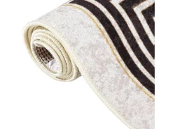 Alfombra antideslizante lavable 160x230 cm beige claro