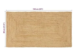 Alfombra beige 80 x 150 cm Yute