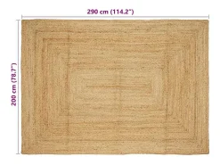 Alfombra beige 200 x 290 cm Yute