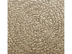 Alfombra beige ZIZUR Ø 90 cm efecto yute para interior y exterior