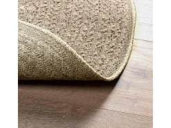 Alfombra beige ZIZUR Ø 90 cm efecto yute para interior y exterior
