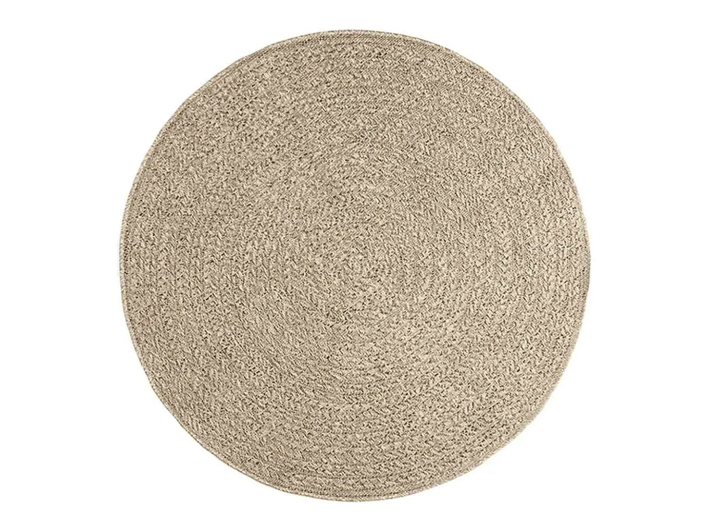 Alfombra beige ZIZUR Ø 120cm aspecto yute para interior y exterior