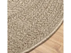 Alfombra beige ZIZUR Ø 120cm aspecto yute para interior y exterior