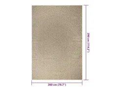 Alfombra beige ZIZUR 200x290 cm efecto yute para interior y exterior