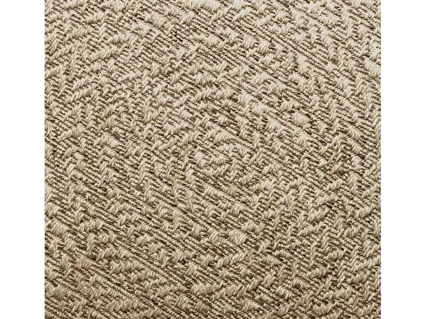 Alfombra beige ZIZUR 120x120 cm efecto yute para interior y exterior