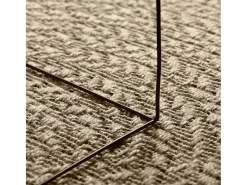 Alfombra beige ZIZUR 120x120 cm efecto yute para interior y exterior