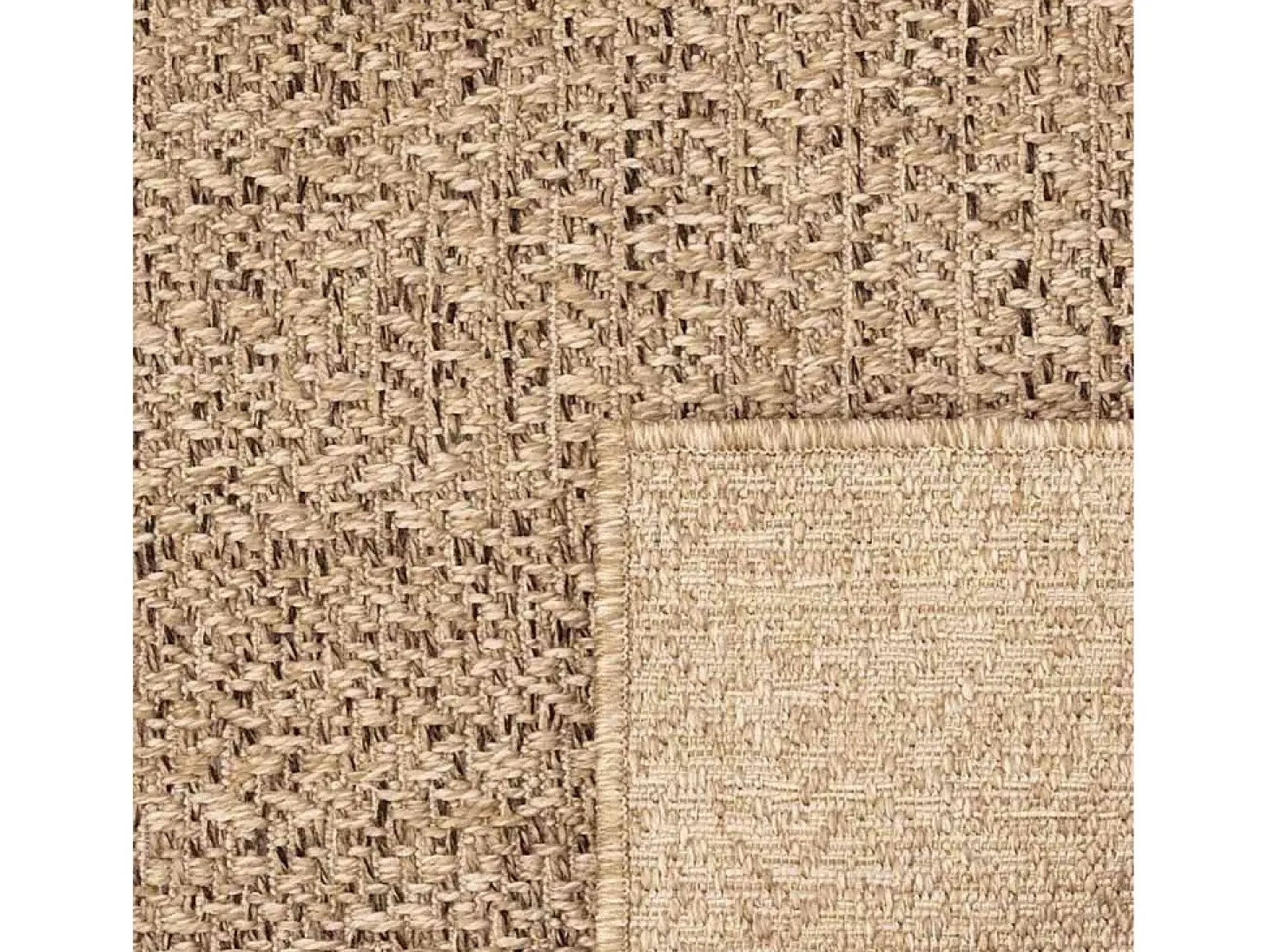 Alfombra beige ZIZUR 200x290 cm efecto yute para interior y exterior