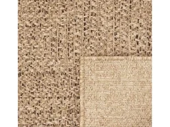 Alfombra beige ZIZUR 240x240 cm efecto yute para interior y exterior