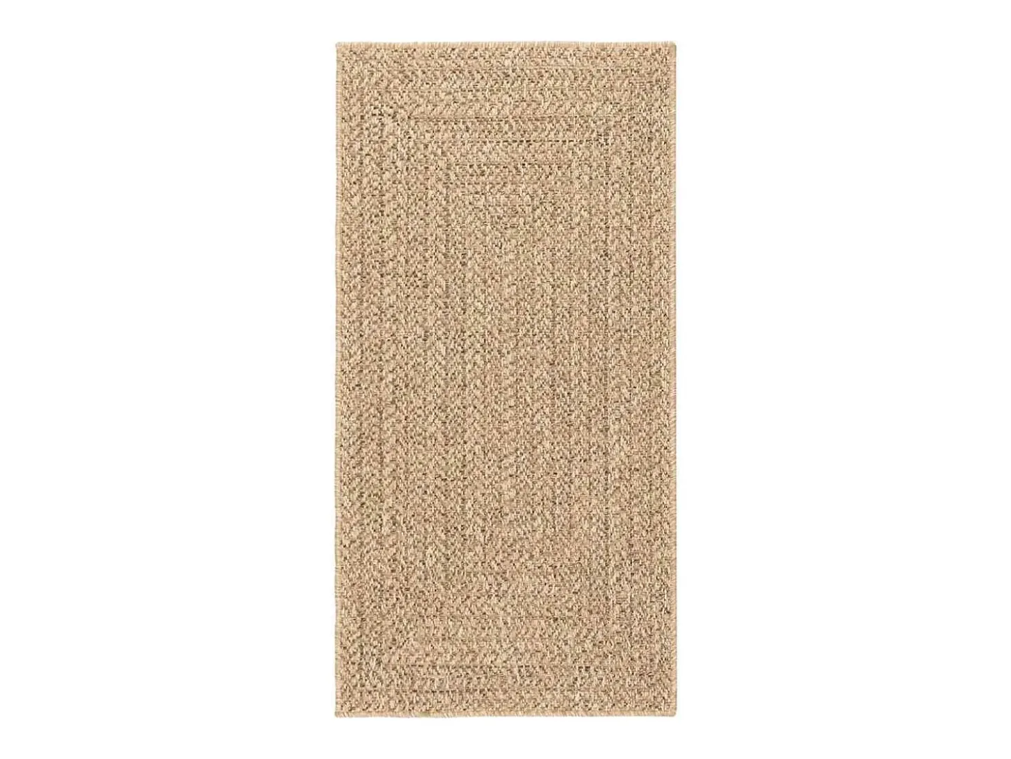 Alfombra beige ZIZUR 80x250 cm efecto yute para interior y exterior