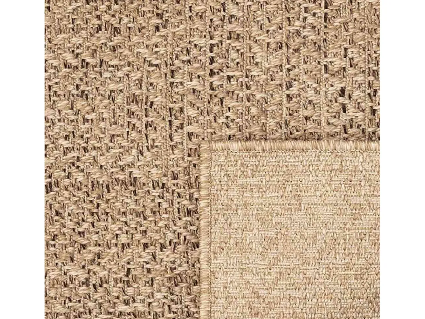 Alfombra beige ZIZUR 80x250 cm efecto yute para interior y exterior