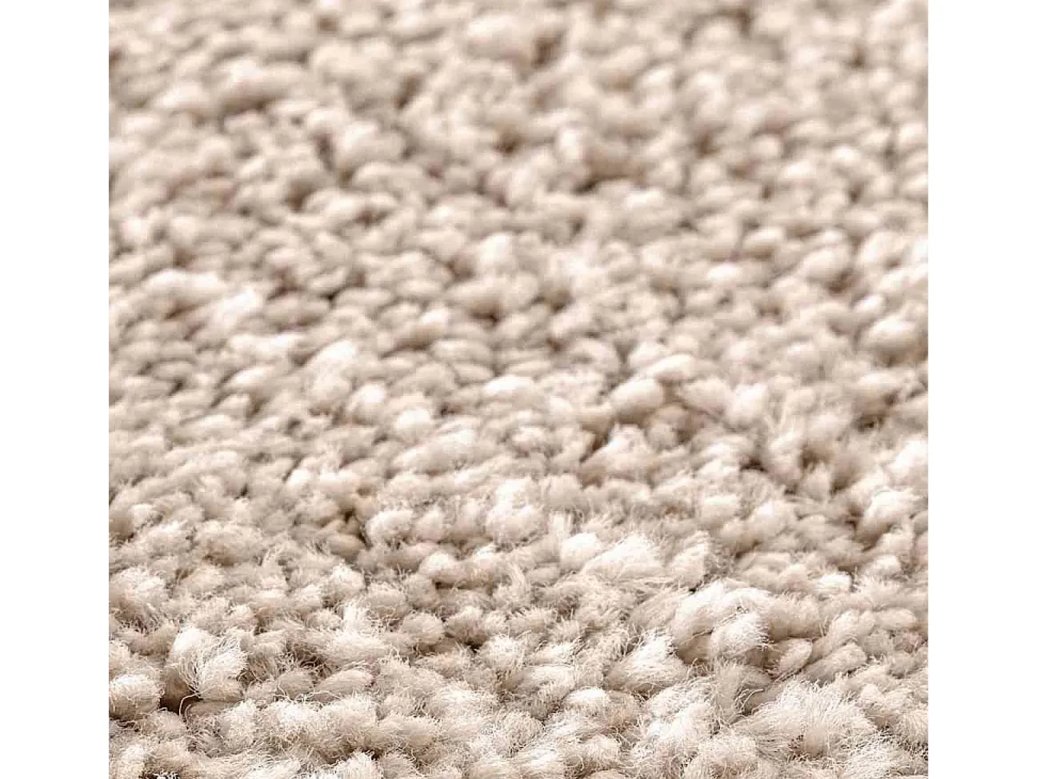 Alfombra Crema 120 x 120 cm Polipropileno