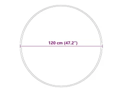 Alfombra Crema 120 x 120 cm Polipropileno