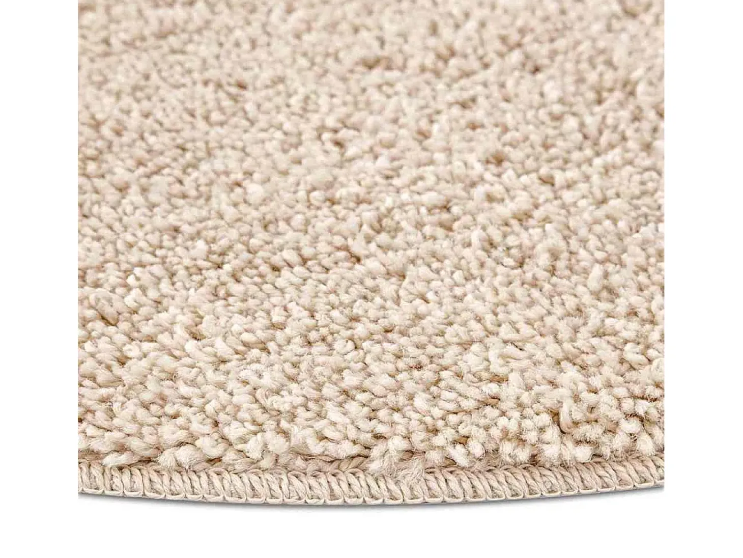 Alfombra Crema 120 x 120 cm Polipropileno