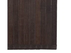 Alfombra cuadrada marrón oscuro 100x100 cm bambú
