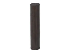 Alfombra cuadrada marrón oscuro 100x100 cm bambú
